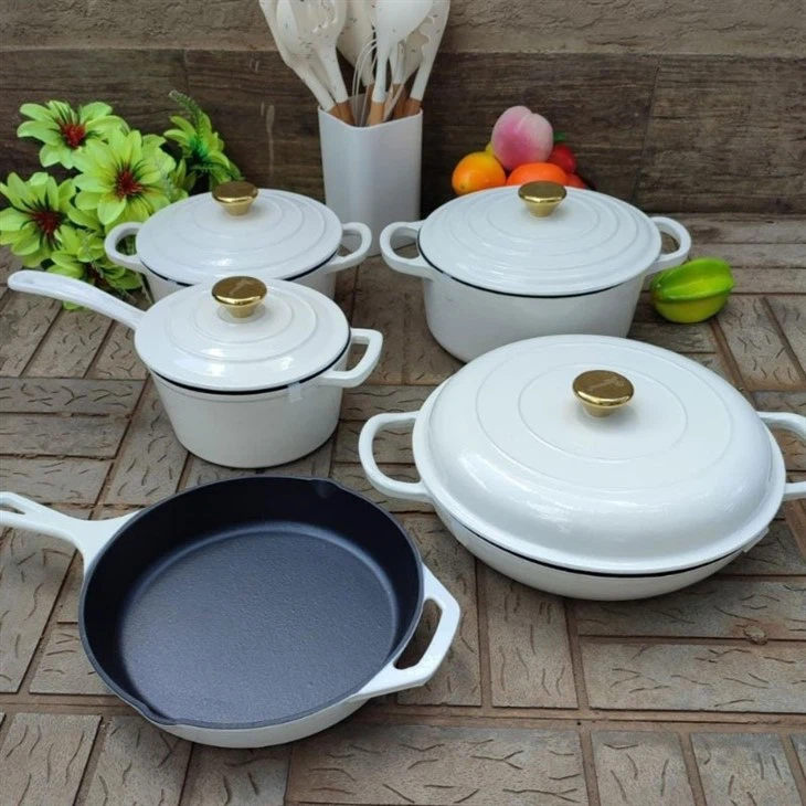 Cooking Pots Cast Iron Sets Cookware Casserole